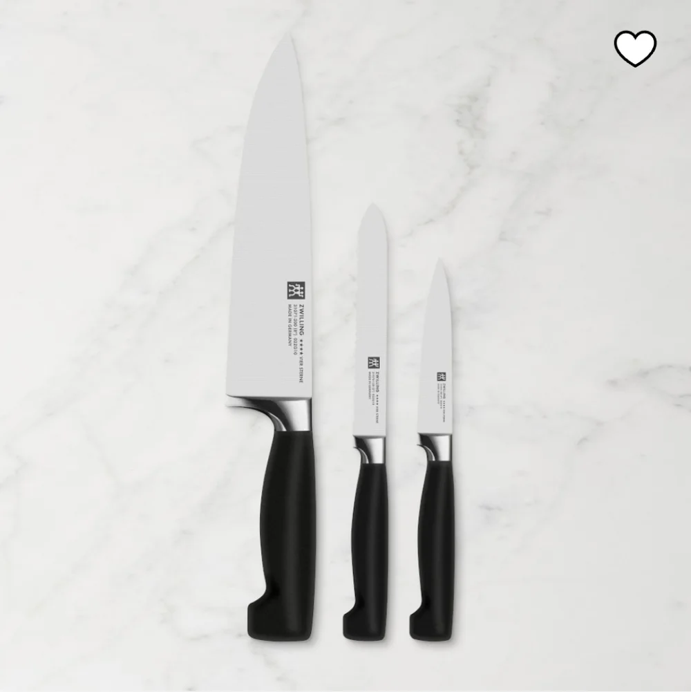 Zwilling J.A. Henckels Four Star 3-Piece Essentials Starter Knife Set, $229.95